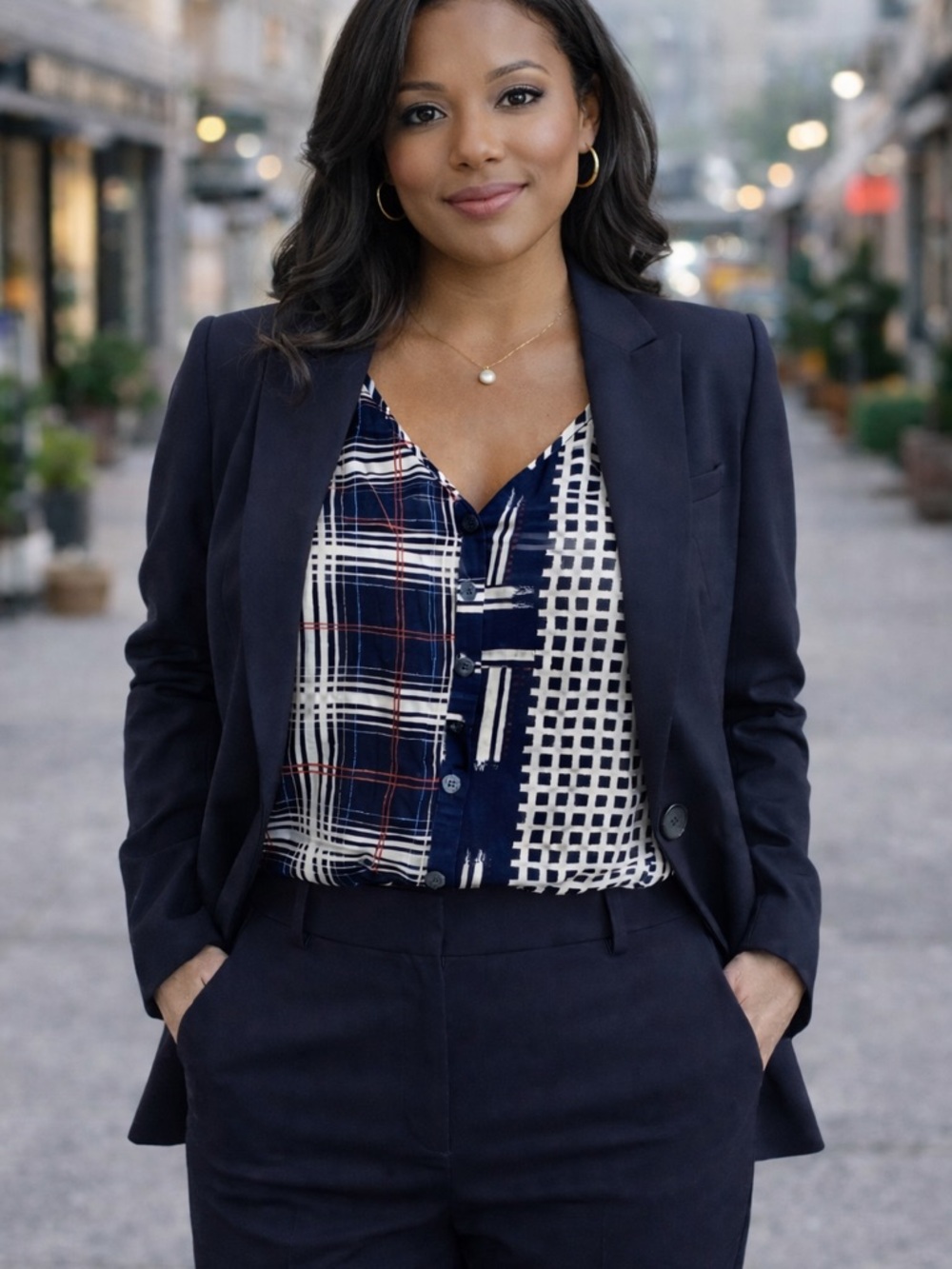 Sanctuary Printed Blouse – Size Small | Chic Workwear Top